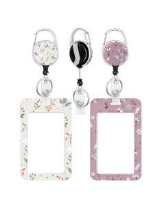 Portador de Insignia Retráctil COOKOOKY 2 Piezas 60 cm