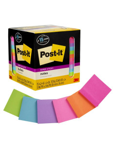 Notas Post-it Súper Adhesivas 7.6x7.6 cm 15 Bloc Multicolor