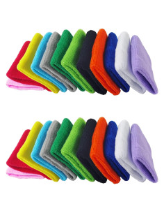 Muñequera Deportiva NSBELL 12 Pares Algodón Multicolor 8x8cm