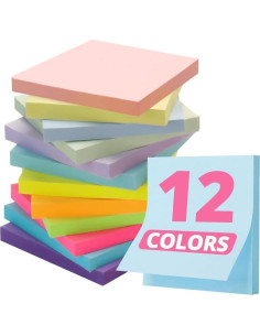 Notas Adhesivas Taja 12 Bloc 7.62x7.62 cm Pastel Suave 2