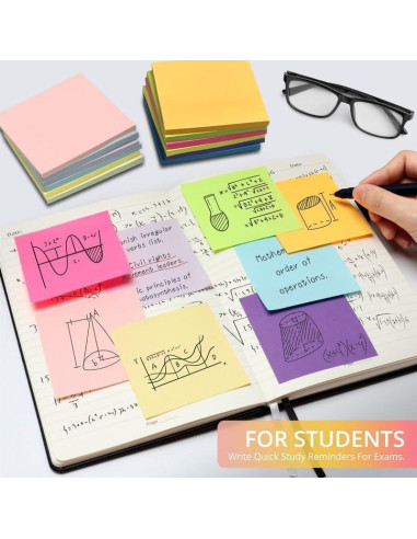 Notas Adhesivas Taja 12 Bloc 7.62x7.62 cm Pastel Suave