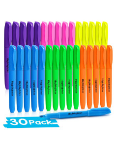 Marcadores Fluorescentes V-Opitos 30 Piezas Multicolor Sin Sangrado