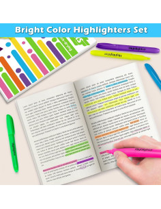 Marcadores Fluorescentes V-Opitos 30 Piezas Multicolor Sin Sangrado 2