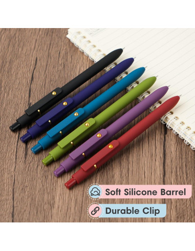Bolígrafos de Gel Ddaowanx 0.5mm Retráctiles Multicolor 6Pcs