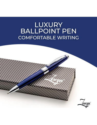 Conjunto de bolígrafos ZenZoi de lujo con recargas - Azul