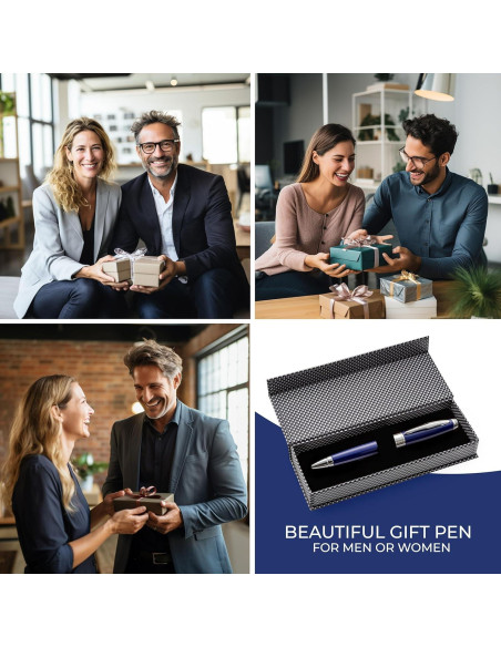 Conjunto de bolígrafos ZenZoi de lujo con recargas - Azul