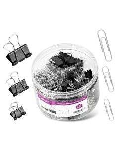 Set de 360 Clips y Sujetapapeles Pagcsnh Variados 230g