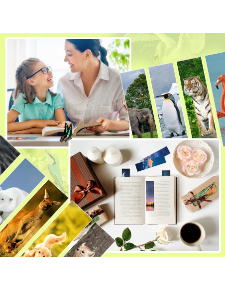 300 Marcadores de Animales AFOROEOA - Doble Cara 15x4cm