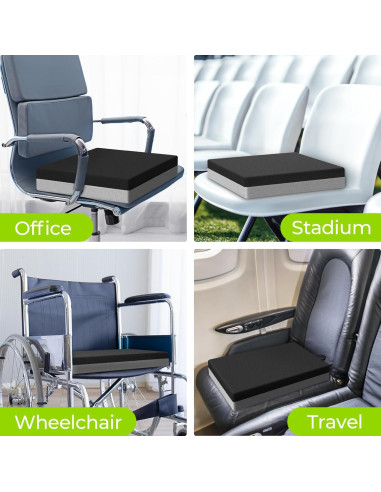 Cojín de Asiento AUVON con Ventilación y Espuma Viscoelástica