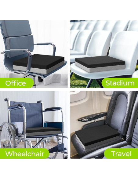 Cojín de Asiento AUVON con Ventilación y Espuma Viscoelástica