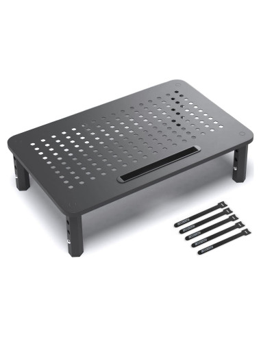 Soporte Elevador para Monitor EVOOMI - Antideslizante, Acero HD
