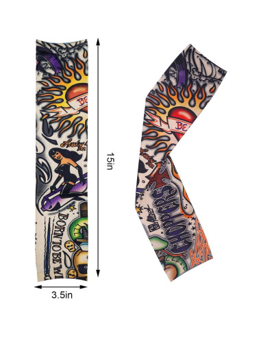 Mangas de Tatuaje Temporales HOVEOX 6 Piezas Unisex 38 cm