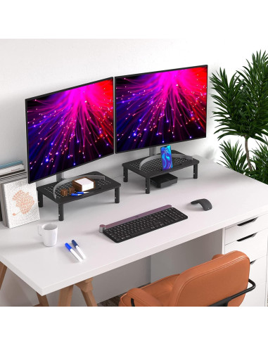 Soporte Elevador para Monitor EVOOMI - Antideslizante, Acero HD