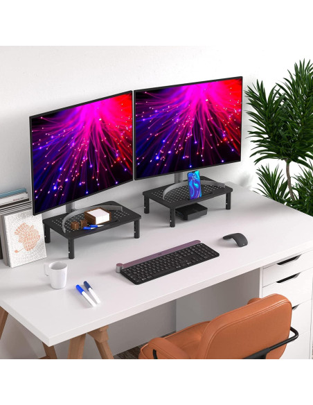 Soporte Elevador para Monitor EVOOMI - Antideslizante, Acero HD