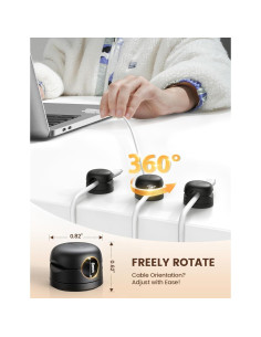 6 Pack Organizador de Cables Rotatable Lamicall 8mm 2