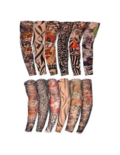 Manga Temporal de Tatuaje Falso Kirozanny 12pcs UV Compresión