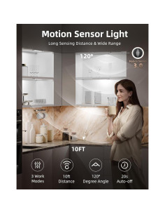 Luces LED Bajo Gabinete EZVALO 5 Piezas 5700K Inalámbricas 2