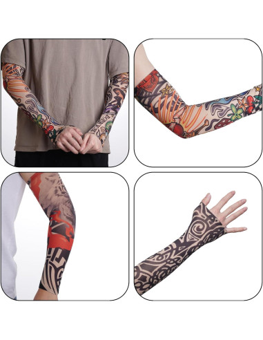Mangas de Tatuaje Temporales HOVEOX 6 Piezas Unisex 38 cm