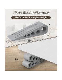 Paquete de 3 Topes de Puerta de Goma Optish - Gris 2