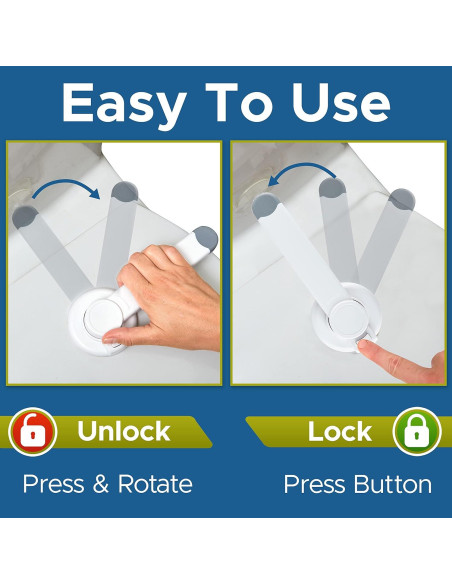 Cerradura de Seguridad para Inodoro Wappa Baby - Paquete de 2 Cerradura de Seguridad para Inodoro Wappa Baby - Paquete de 2