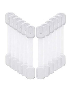 Cerraduras Adhesivas de Seguridad Vkania - 12 Piezas para Bebés