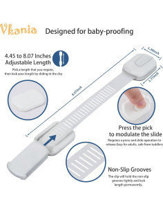 Cerraduras Adhesivas de Seguridad Vkania - 12 Piezas para Bebés 2