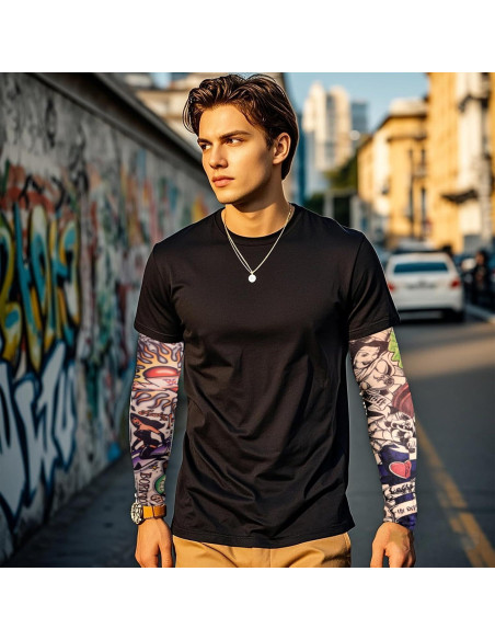 Mangas de Tatuaje Temporales HOVEOX 6 Piezas Unisex 38 cm