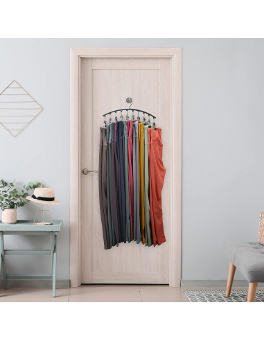 Organizador de Leggings Volnamal 2 Piezas Negro con 10 Clips