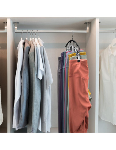 Organizador de Leggings Volnamal 2 Piezas Negro con 10 Clips