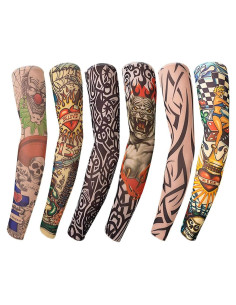 Mangas de Tatuaje Temporales Gospire 6 Pcs Unisex Nylon