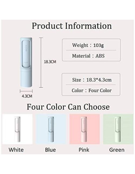 Removedor de Pelo de Mascota Pets Park Rosa Reutilizable 18.3cm