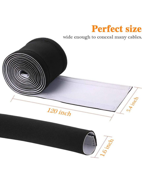 Organizador de Cables Neopreno 120 cm Davidsons Cortable DIY