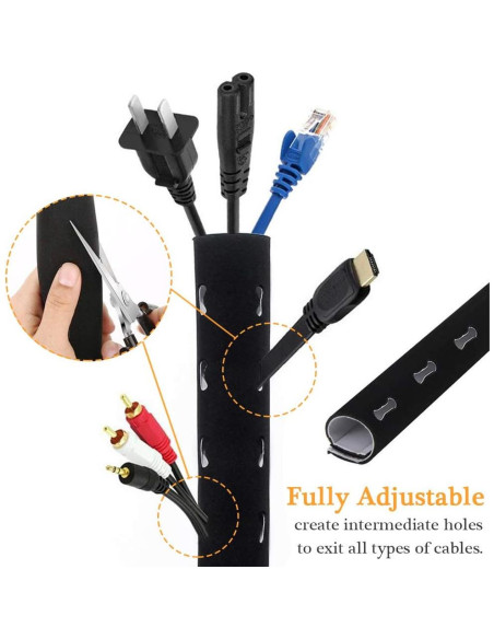 Organizador de Cables Neopreno 120 cm Davidsons Cortable DIY