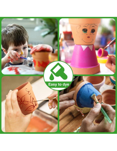 Macetas de Terracota Baxrou 7.62 cm Paquete de 24 con Drenaje