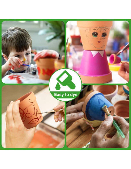 Macetas de Terracota Baxrou 7.62 cm Paquete de 24 con Drenaje Macetas de Terracota Baxrou 7.62 cm Paquete de 24 con Drenaje