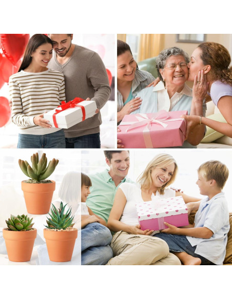 Macetas de Terracota Baxrou 7.62 cm Paquete de 24 con Drenaje Macetas de Terracota Baxrou 7.62 cm Paquete de 24 con Drenaje