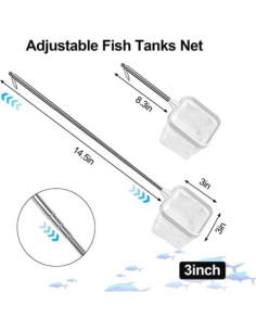 Paquete de 2 Redes de Acuario ViiWxx 7.6 cm Nylon Blanco 2