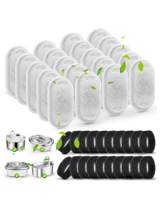Filtros de agua para gatos SORON - 20 unidades + 20 esponjas