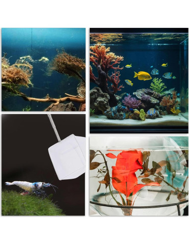 Red para Acuario Hariendny 6.5cm Mango Retráctil Negro