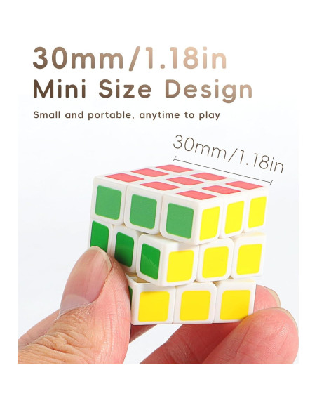 Mini Cubos de Rompecabezas FIVEDAOGANG - Paquete de 24, 3 cm