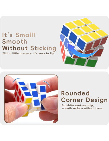 Mini Cubos de Rompecabezas FIVEDAOGANG - Paquete de 24, 3 cm