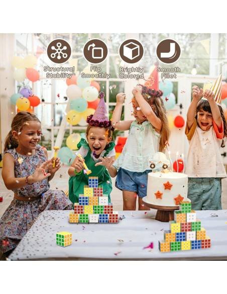 Mini Cubos de Rompecabezas FIVEDAOGANG - Paquete de 24, 3 cm