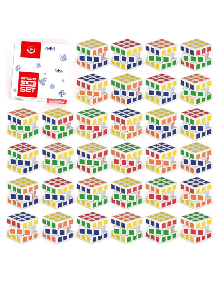 32 Mini Cubos Rompecabezas Vdealen 3x3 para Niños - 3 cm