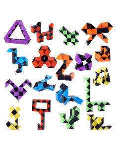 Ganowo 18 Cubos de Serpiente Fidget para Niños - Juguete Sensorial