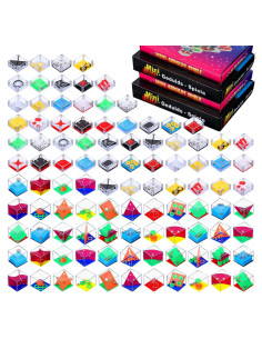 Lenwen 96 Piezas Rompecabezas Antiestrés Mini Cubos 3D
