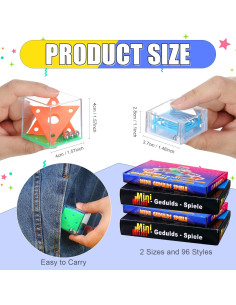 Lenwen 96 Piezas Rompecabezas Antiestrés Mini Cubos 3D 2