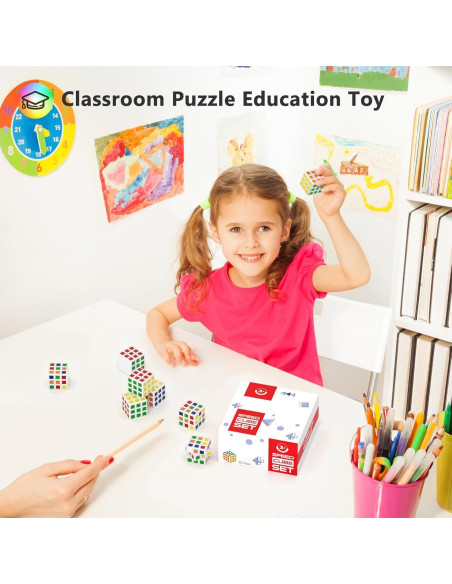 32 Mini Cubos Rompecabezas Vdealen 3x3 para Niños - 3 cm