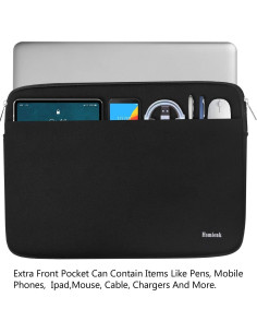 Funda para Laptop 15.6" Hsmienk Negra a Prueba de Golpes 2