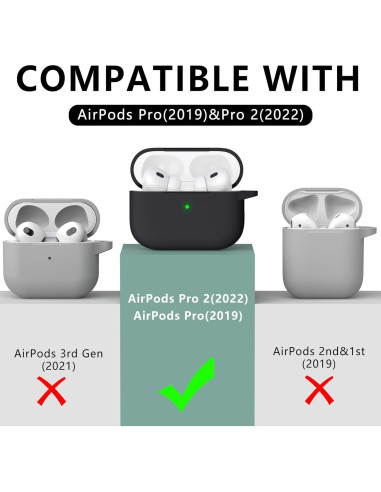 Funda protectora de silicona Ljusmicker para AirPods Pro 2/1