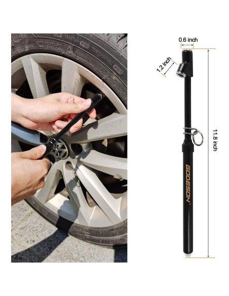 Medidor de Presión de Neumáticos GODESON Doble Cabeza 10-150 PSI